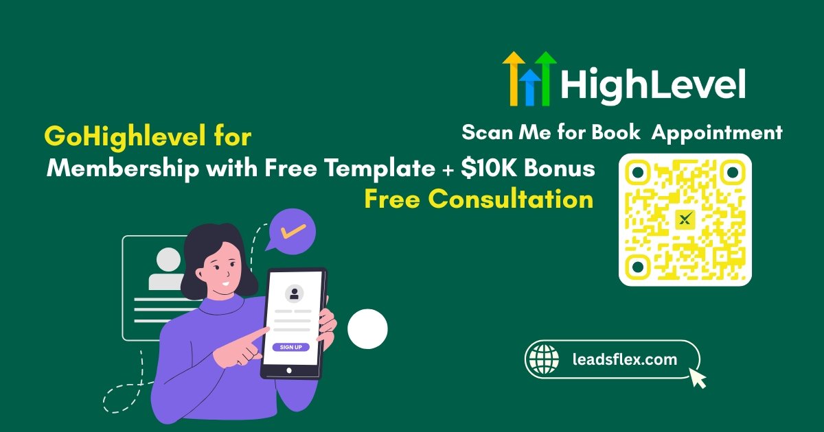 GoHighlevel for Membership with Free Template + $10K Bonus and Free Consultation