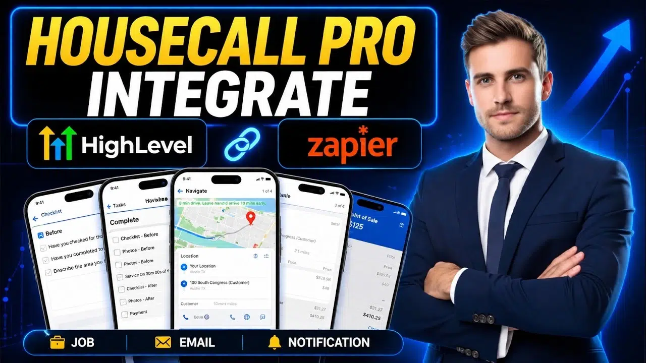 HighLevel Case Study of HouseCall Pro using zapier GoHighLevel Integration