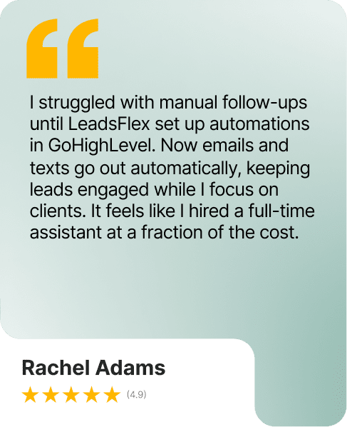 leads flex set up automations